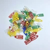 Wholesale of all-plastic boat-shaped paper clips, various specifications of paper clips, boat-shaped bookmarks, office stationery and irregular-shaped paper clips details Picture